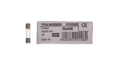 Uložak uređaja 5x20mm 2A Ž /brzi/ 250V, 10 kom