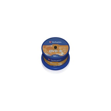 VERBATIM Medij za snimanje DVD-R, 4.7GB 16×, Matt Silver spindle, 50 kom