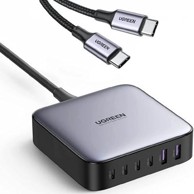 UGREEN UGRTI-40914 Kućni punjač, 200W GaN II, 2XUSB-A, 4XUSB-C, crno-sivi