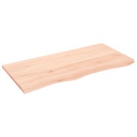 Zidna polica, 100x50x2 cm, neobrađena masivna hrastovina - prirodna