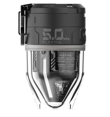 FLEXTAIL Prijenosna pumpa za zrak Max Pump 3, punjiva, s lampom, crna