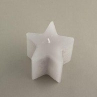 Svijeća frost zvijezda 7 x 7.5 cm, siva  