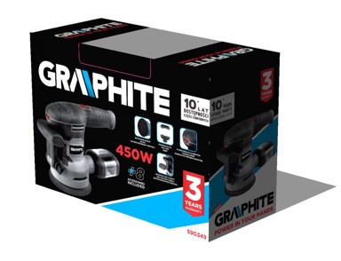 GRAPHITE Ekscentrična brusilica 450W Disk 125/150 mm s kutijom