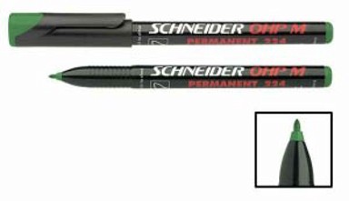 SCHNEIDER marker Permanent OHP 224 M, zelena