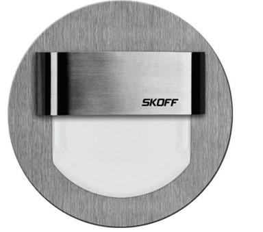 SKOFF Zidna lampa Rueda LED, 0,8W, 3000K, ugradna, nehrđajući čelik