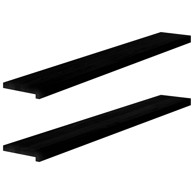 Prozorske klupice 2 kom tamnosmeđe 140x20x2 cm masivne hrast