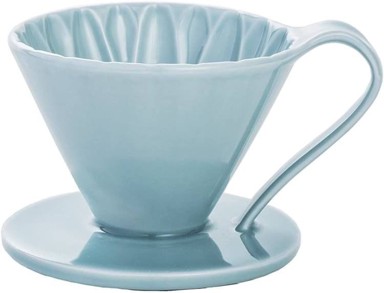 CAFEC keramički dripper za kavu Arita Flower, veličina 1, plavi, CFD-1BL
