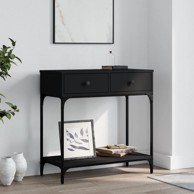 Konzolni stol crni 75 x 34,5 x 75 cm od konstruiranog drva
