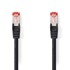 NEDIS Mrežni kabel CAT6 RJ45 muški RJ45 muški S/FTP 0,25 m okrugli LSZH oznaka, crni