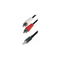 TRANSMEDIA Kabel 2x RCA-plug na stereo 3,5 mm plug 10 m