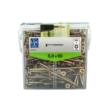 LUX TOOLS Vijak za drvo metalni iver 5,0x80