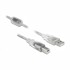 DELOCK USB kabel A-B 1 m dvostruko zaštićen, prozirna