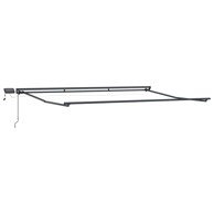 Ručni okvir tende s LED-ima, 5 x 3 m, aluminij, antracitni