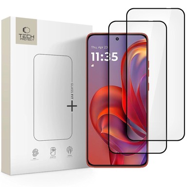 TECH-PROTECT Zaštitno staklo Glass Fit 2× za Motorola Edge 50 Neo / 60 Neo, crno