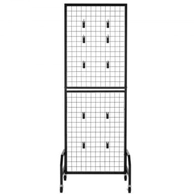 VEVOR Mrežni stalak za izlaganje, zidni panel, 60 x 40 x 164 cm, crna
