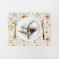 LINEN TALES Božićni platneni podmetač Merry, 40 x 35 cm