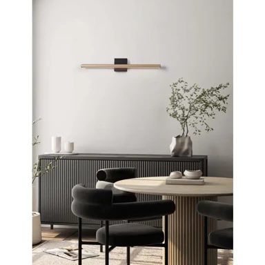 Zidna lampa Lios, LED, 3000 K, 8 W, 268 lm, zlatna, bež i crna