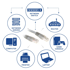 ACT Mrežni kabel IB8005 Cat6, 5 m, sivi