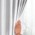 RESTILO Bijela zavjesa za djelomično zamračenje od samta 140x245 cm Pleat