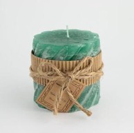 Svijeća frost vijak 7.5 x 7.5 cm, tamno zelena