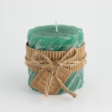 Svijeća frost vijak 7.5 x 7.5 cm, tamno zelena