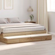 Ladice za krevet Umjetni hrast 200x36.5x16.5 cm Konstruirano drvo