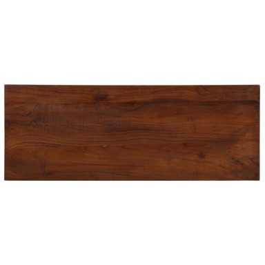 Ploča za stol, 90 x 20 x 3,8 cm, pravokutna, od masivnog obnovljenog drva, debljina 38 mm, prirodno obnovljeno drvo