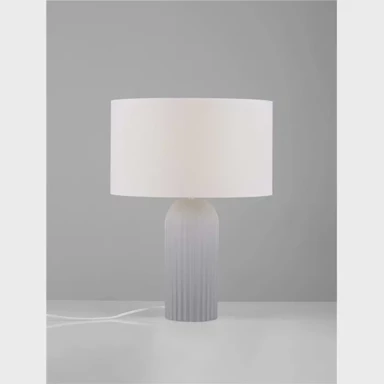 NOVA LUCE Stolna lampa, Ammos, NL9540244, E27, 12W, siva/bijela