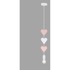 CANDELLUX LIGHTING Dječja svjetiljka Hearts, bijelo-ružičasta, metalno sjenilo