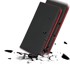Preklopna maska za Samsung Galaxy S25 Edge, boja Litchi Skin, crna