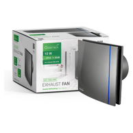 GREEN TECH Ispušni ventilator GVF-100J-ANT, 10 W, IPX4, antracit