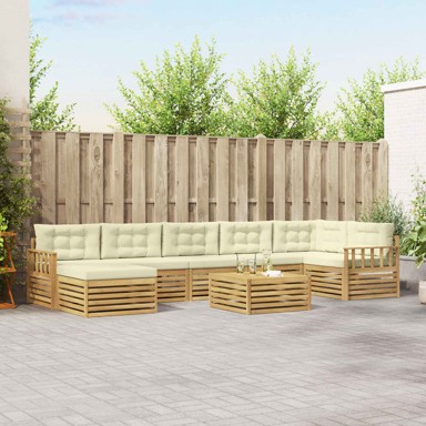 Set vanjskih sofa s jastukom, 8 pcs