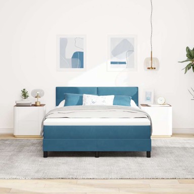 Box Spring krevet s madracem, tamnopavi, 140x200 cm, baršun