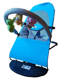TAVALAX Ergonomska ležaljka ljuljačka s igračkom, plava