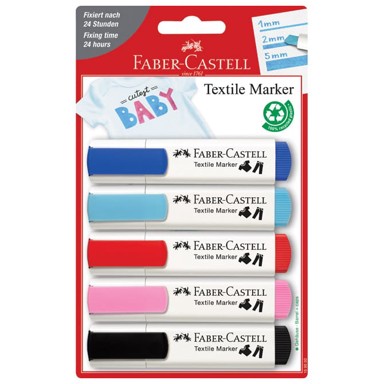 FABER-CASTELL Marker 159530 za tekstil 1-5mm pk5