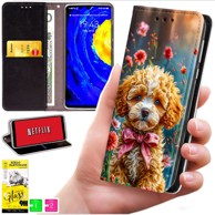 BLUEMOON Futrola tipa novčanik za Realme C75 / 14X 5G - maska s otiskom + staklo 9H