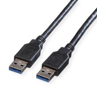 ROLINE USB3.2 Gen 1 kabel, TIP A-A M/M, 3.0m, crni