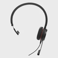 JABRA slušalice Evolve 65 TE UC Mono s punjačem, crne