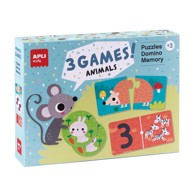 APLI Set igara 3 u 1, slagalica, domino i memori