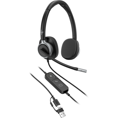 HP Slušalice Poly Mission 625 Stereo USB Wired Headset, žične