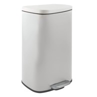 SPIRELLA Mat bijela željezna kanta za smeće s pedalom 50 l Akira 