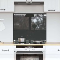 Kuhinjski oslonac tamno sivi 70x60x0,6 cm kaljeno staklo