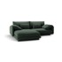 MICADONI HOME Tamno zelena kutna garnitura (s lijevim kutom) Torino, 220x170x83 cm