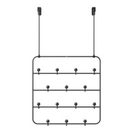 UMBRA Crna prirodna metalna vješalica za vrata 36 cm, Estique