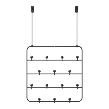 UMBRA Crna prirodna metalna vješalica za vrata 36 cm, Estique