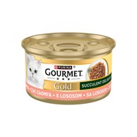 GOURMET GOLD Hrana za mačke Succulent Delights, losos, 85 g