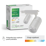 GREEN TECH LED šinska svjetiljka L068 30 W, bijela