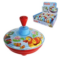 LENA Zvrk s zvukomTin Toys, 13 cm, male patkice