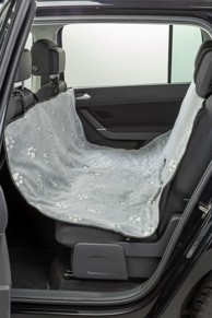 TRIXIE Zaštitna navlaka za automobil s uzorkom šapa, 140 × 145 cm, siva