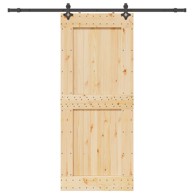 Klizna vrata s priborom za montažu 95 x 210 cm masivna borovina